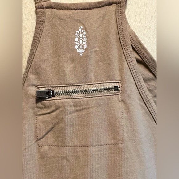 Free People Movement Hot Shot Romper Mini Dress in Mocha Latte Sz Small - Picture 9 of 14